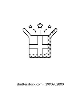 gift box Line Icon Isolated On White Background