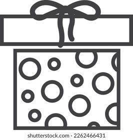 Gift box line icon. Present symbol. Celebration sign