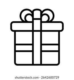 Gift box line icon is ready for premium download