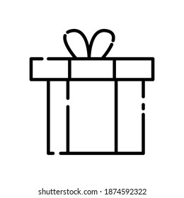 Gift box line icon. simple design editable. design vector illustration