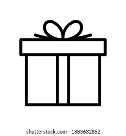 Gift box line icon. surprise icon. simple design editable. Design template vector