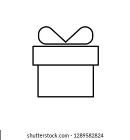 gift box line icon vector  isolated illustration editable
