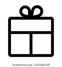 gift box line icon vector design template and illustration