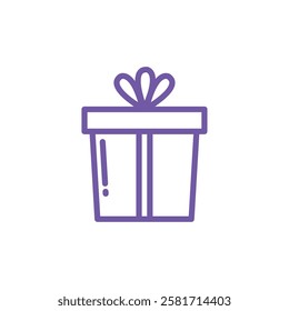 gift box line icon vector illustration