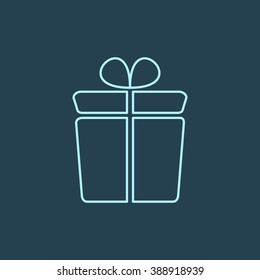 Gift Box Line Icon.Eps-10.