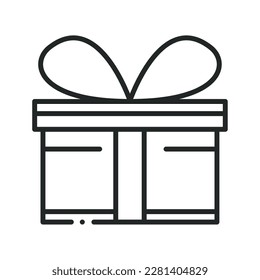 gift box line isolated icon design