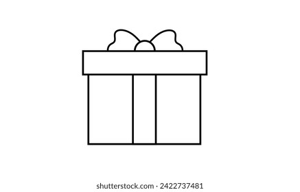 Illustration vectorielle de la ligne Coffret cadeau
