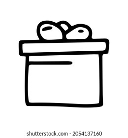 Geschenkbox Linie Vektorsymbol einfache Symbol