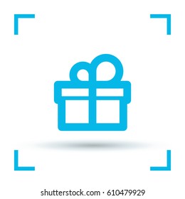 Gift box line vector icon