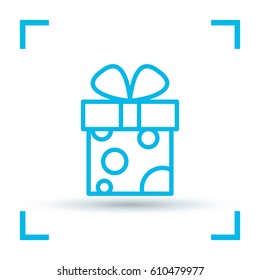 Gift box line vector icon