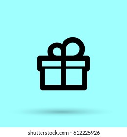Gift box line vector icon