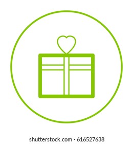 Gift box line vector icon