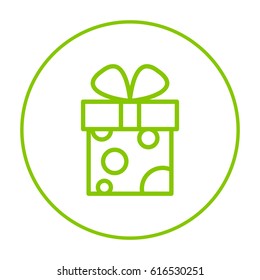 Gift box line vector icon