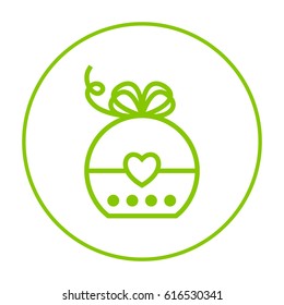 Gift box line vector icon