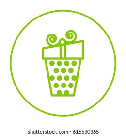 Gift box line vector icon