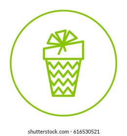 Gift box line vector icon