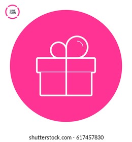 Gift box line vector icon