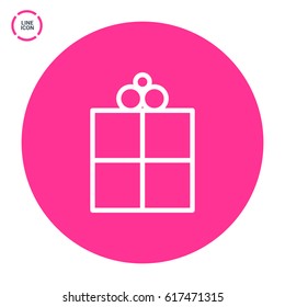 Gift box line vector icon