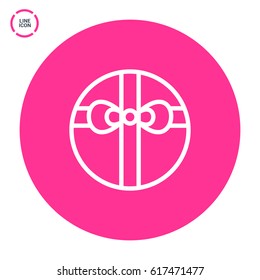 Gift box line vector icon