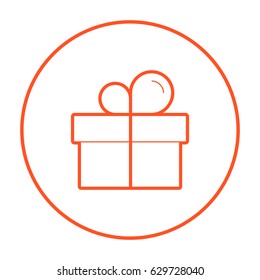 Gift box line vector icon