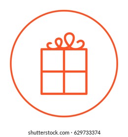 Gift box line vector icon