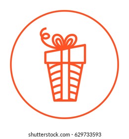 Gift box line vector icon
