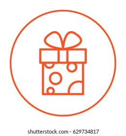 Gift box line vector icon