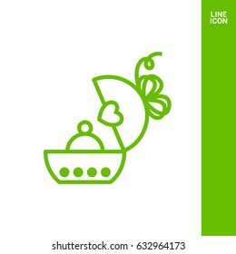Gift box line vector icon