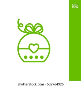 Gift box line vector icon