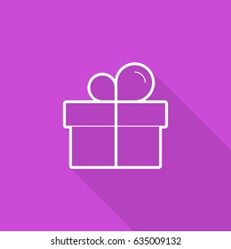 Gift box line vector icon