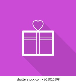 Gift box line vector icon