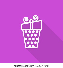 Gift box line vector icon