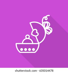 Gift box line vector icon