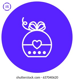 Gift box line vector icon