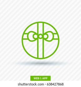 Gift box line vector icon