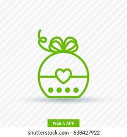 Gift box line vector icon