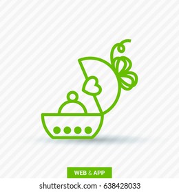 Gift box line vector icon