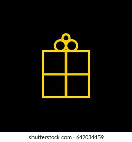 Gift box line vector icon