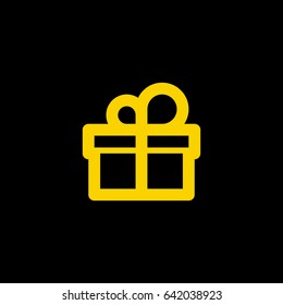 Gift box line vector icon