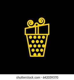 Gift box line vector icon