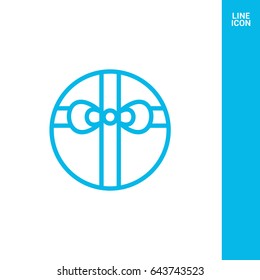 Gift box line vector icon