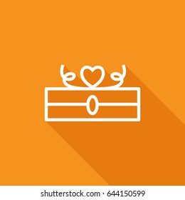 Gift box line vector icon