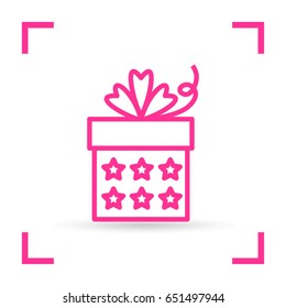 Gift box line vector icon