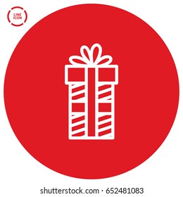 Gift box line vector icon