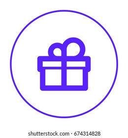 Gift box line vector icon