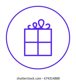 Gift box line vector icon