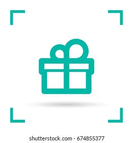 Gift box line vector icon