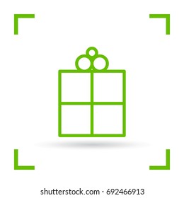 Gift box line vector icon
