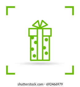 Gift box line vector icon