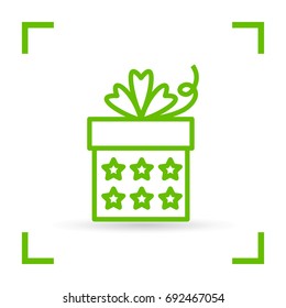 Gift box line vector icon